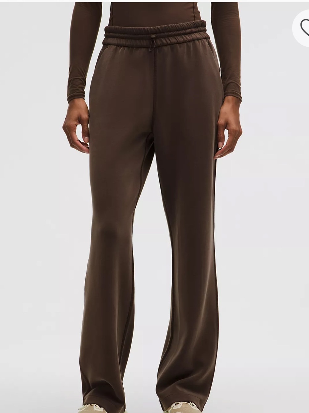 lululemon athletica Brown Drawstring Wide-Leg Pants